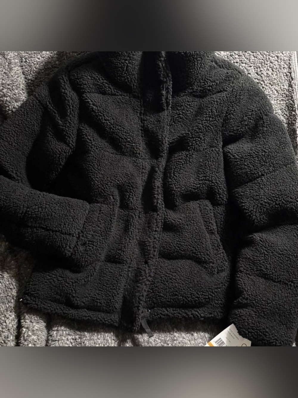 NWT S13 NY Lilly Teddy Sherpa Puffer Jacket Women’s Medium Black Thumbholes